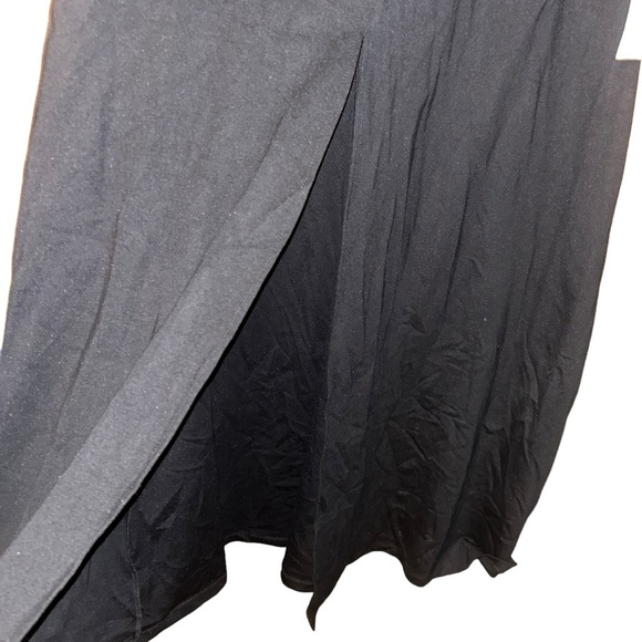 Eloquii studio black sleeveless high front slit stretch long dress plus size 24 - Picture 2 of 6